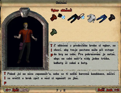 Oblékání postavy