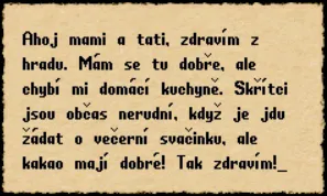 Lístek se správou